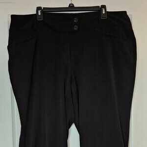 Rafaella Curvy Dress Pants Womens 18W Black Stretch Career Trouser